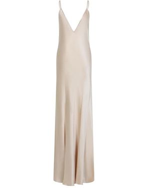 Saint Laurent Seidenkleid - Natur