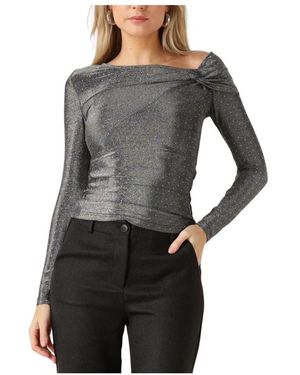 Y.A.S Yasstarla Ls Off-Shoulder Top - Grau