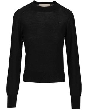 Ami Paris Round-Neck Knitwear - Black