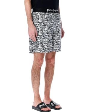 Palm Angels Waves Easy Shorts - Zwart