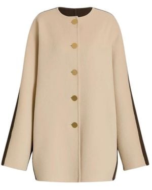 Alberta Ferretti Colour-Block Jas - Naturel