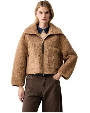 Pinko Faux Fur & Shearling Jackets - Marrón