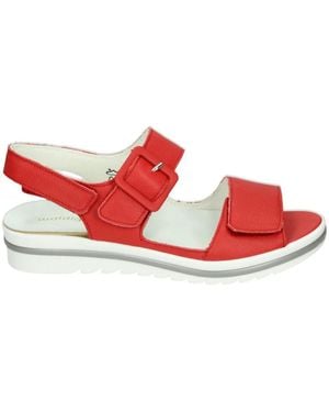 Waldläufer Flat Sandals - Rood