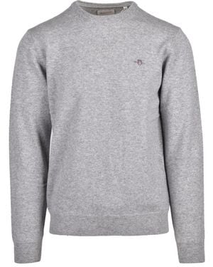 GANT Hoodies & Sweatvesten ,Grijs ,Wol Pullover Girocollo