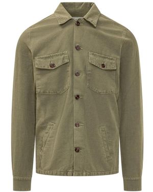 Bl'ker Hemdjacke Mit Brusttasche Und Knöpfen - Grün