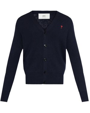 Ami Paris Ami De Coeur Cardigan - Blau