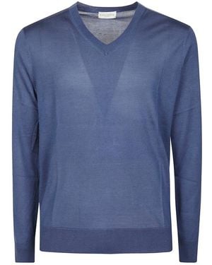 Ballantyne V-Neck Knitwear - Azul