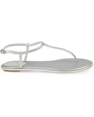 Rene Caovilla Flat Sandals - Metallic