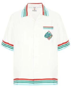 CASABLANCA Short Sleeve Shirts - Bianco