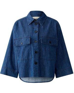 Ouí Elastische Katoenen Denim Jack - Blauw