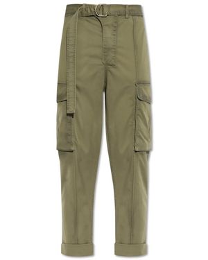 Balmain Cropped Trousers - Vert