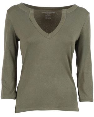 Majestic Filatures V-Neck Knitwear - Green