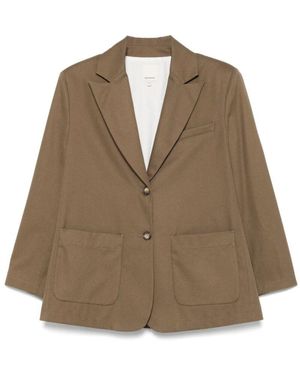 Emporio Armani Braune Jacken Mit Knopfverschluss Vorne