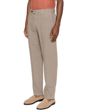BERWICK 1707 Straight Trousers - Brown