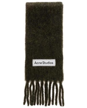 Acne Studios Sjaal Met Franjes - Zwart
