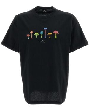 Paul Smith Bedruikt Katoenen T-Shirt - Zwart
