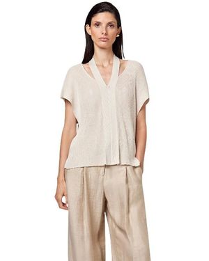 Alpha Studio V-Neck Knitwear - Neutre