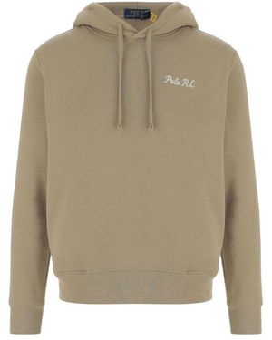 Polo Ralph Lauren Hoodies & Sweatvesten ,Katoen Sweatshirt Van Katoenmix Met Logo - Naturel
