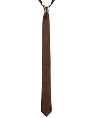 Cor Sine Labe Doli Seidenkrawatte Mit Keramikknoten - Braun
