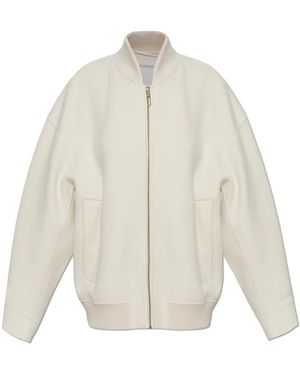 Sportmax Jassen ,Wol Ondata Bomberjack - Wit
