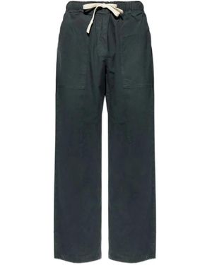 Palm Angels "Curved Logo Loose" Trousers - Blue