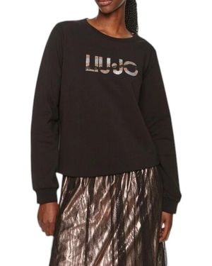 Liu Jo Tops ,Zwart ,Katoen Felpa
