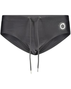 Trussardi Schwarze Elastische Strand-Badehosen Briefs - Grau