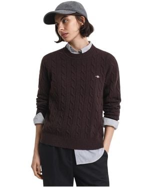 GANT Rundhals-Strickpullover - Schwarz