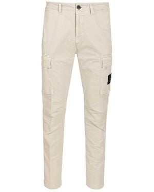 Stone Island Slim-Fit Trousers - Natural