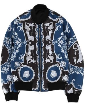Versace Jassen ,Veelkleurig ,Bomber Jassen - Blauw