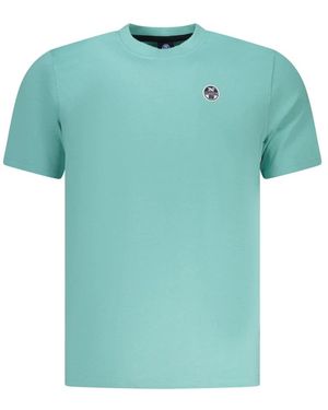 North Sails Tops ,Blauw ,Katoen T-Shirt Met Korte Mouwen