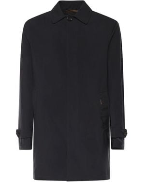 Moorer Jassen ,Blauw ,Leer Vittor-Ac Jacket