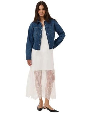 Kaffe Denimjacken - Blau