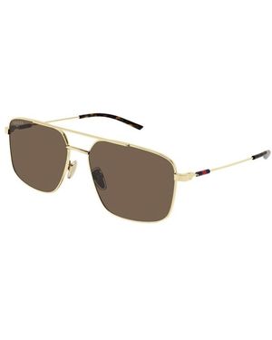 Gucci Specialized Fit Navigator Zonnebril - Metallic