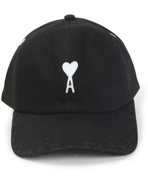 Ami Paris Accessoires ,Zwart ,Logo Patch Verstelbare Gespband