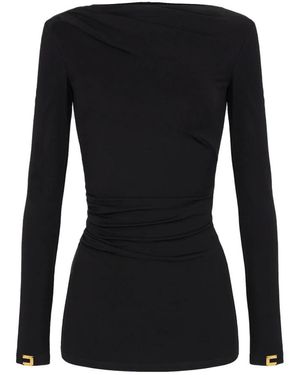Elisabetta Franchi Long Sleeve Tops - Nero