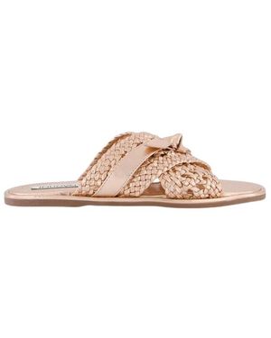 Gibaldi Schoenen ,Roze ,Gevlochten Slipper Roze Goud - Bruin