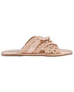 Gibaldi Schoenen ,Roze ,Gevlochten Slipper Roze Goud - Bruin
