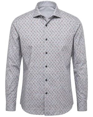 Xacus Sporthemd Mit Print - Blau