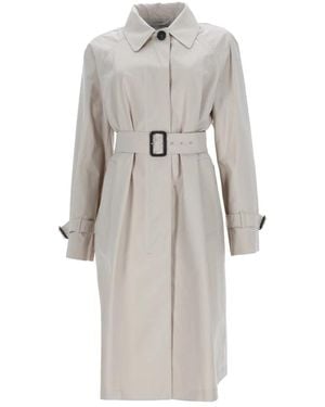 Max Mara Jassen ,Katoen Waterafstotende Trenchcoat Van Katoenmix - Grijs
