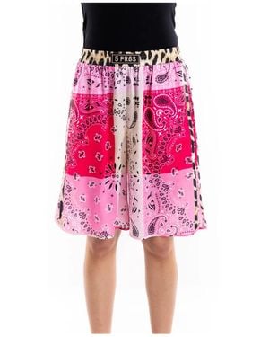 5 PROGRESS Bandana Print Shorts - Pink