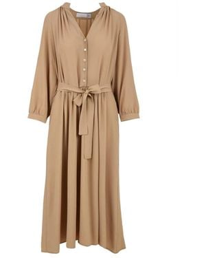 Douuod Woman Shirt Dresses - Natural