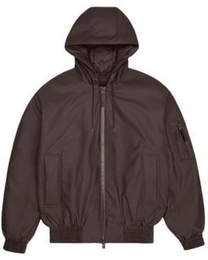 Rains Jassen ,Bruin ,Leer Lohja Insulated Bomberjack
