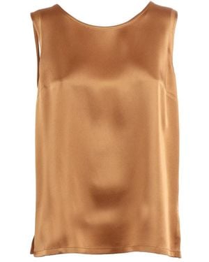 Clips Sleeveless Tops - Marrón