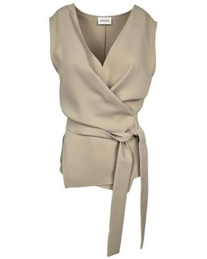 P.A.R.O.S.H. Sleeveless Tops - Natural