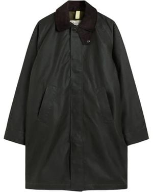 Brixtol Textiles Hayden Wachsjacke Lang - Schwarz