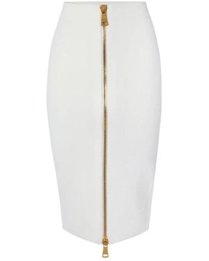 Elisabetta Franchi Pencil Skirts - Blanco