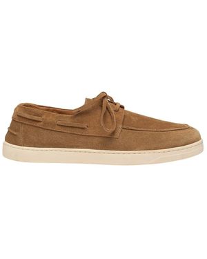 Elia Maurizi Handgefertigter Wildleder Bootsschuh - Braun