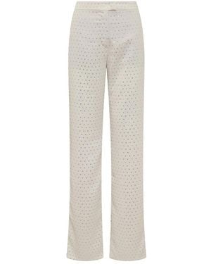 ANDAMANE Straight Trousers - White