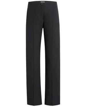 KHAITE Straight Trousers - Negro
